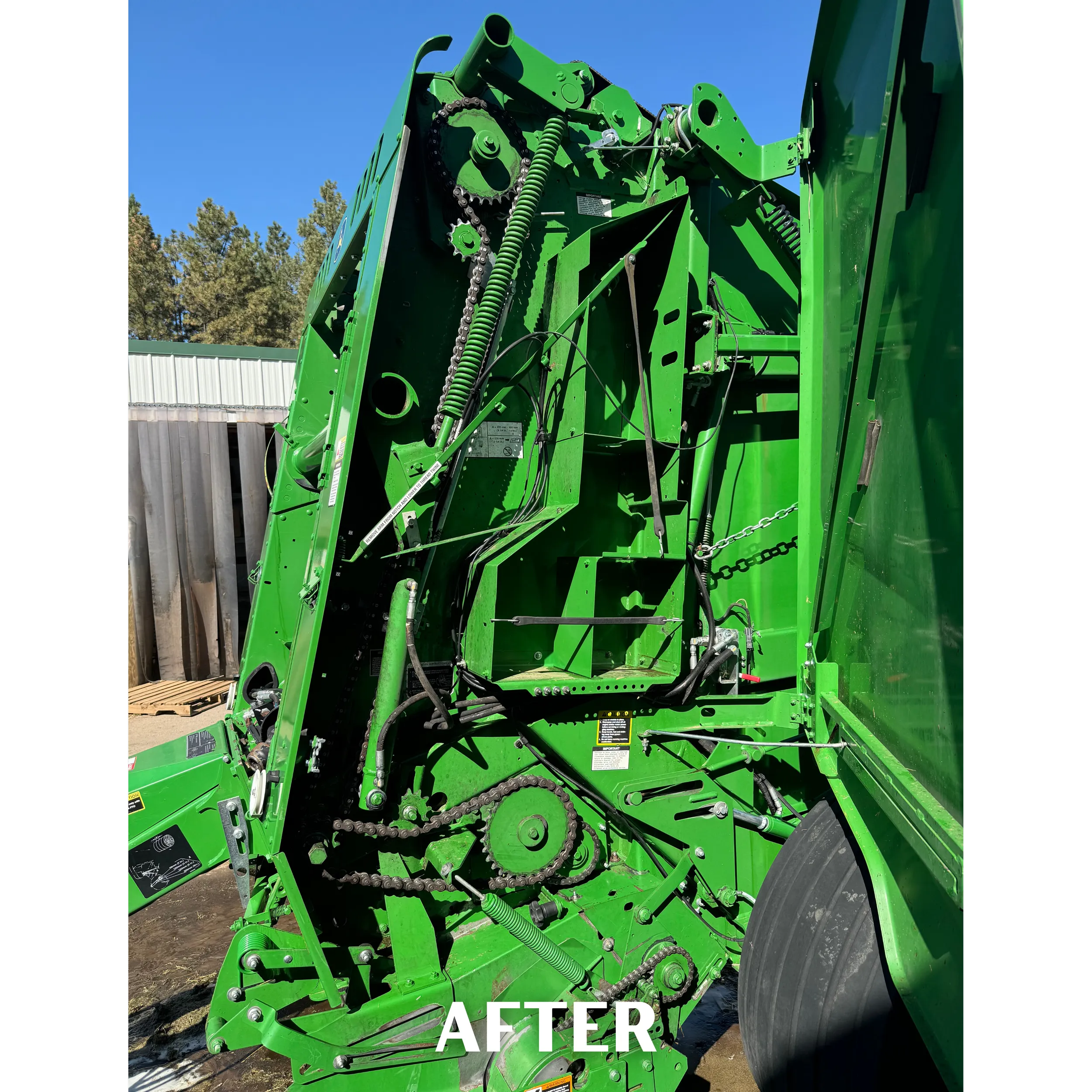 John Deere Baler — Mechanism Deep Clean — after