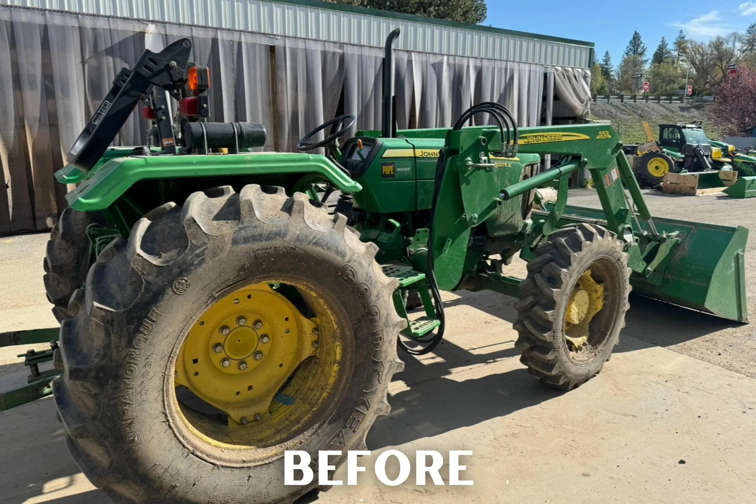 John Deere 5075E — Wheels & Undercarriage — before